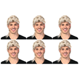 6x Mens Blonde Mullet Wig Bulk Pack - Bogan/Punk Rock Costume for 80s Party