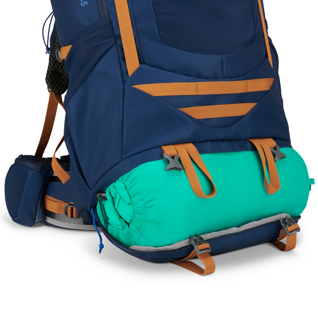KELTY Glendale 85L Pageant Backpack Bag Hiking Camping Travel Pack in Blue/Cathay Spice