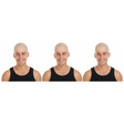 3x Bald Latex Rubber Wig Cover/Cap Pack - Skinhead Halloween Costume & Fancy Dress