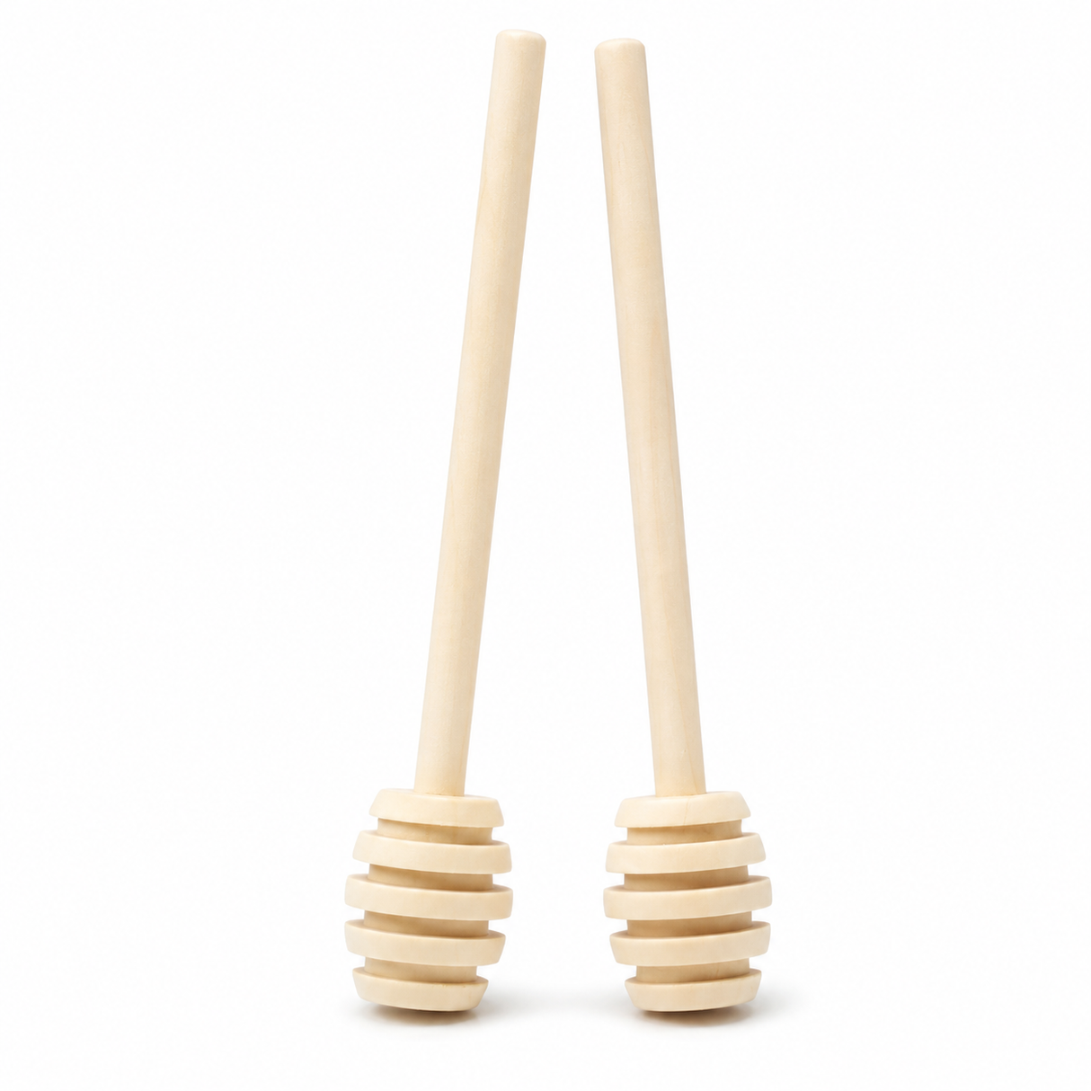 2x 16cm Wooden Honey Dippers - Drizzler Dip Sticks