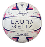 Laura Geitz Match Gripper Netball - Official Size 4 (Hand Sewn & Waterproof)