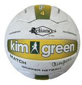 Reliance Kim Green Match Gripper Netball - Official Size 4 (Hand Sewn & Waterproof)