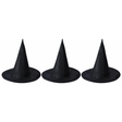 3x Black Wizard Hat Pack - Football & Halloween Costume