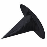 3x Plain Black Witch Hat Pack - Halloween Wizard Costume (Fancy Dress)