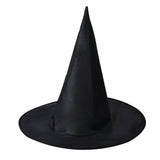 Plain Black Witch Hat - Halloween Wizard Costume (Fancy Dress)