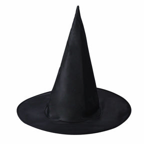 Plain Black Witch Hat - Halloween Wizard Costume (Fancy Dress)