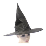 6x Plain Black Witch Hat Bulk Pack - Halloween Wizard Costume (Fancy Dress)