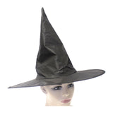 3x Plain Black Witch Hat Pack - Halloween Wizard Costume (Fancy Dress)