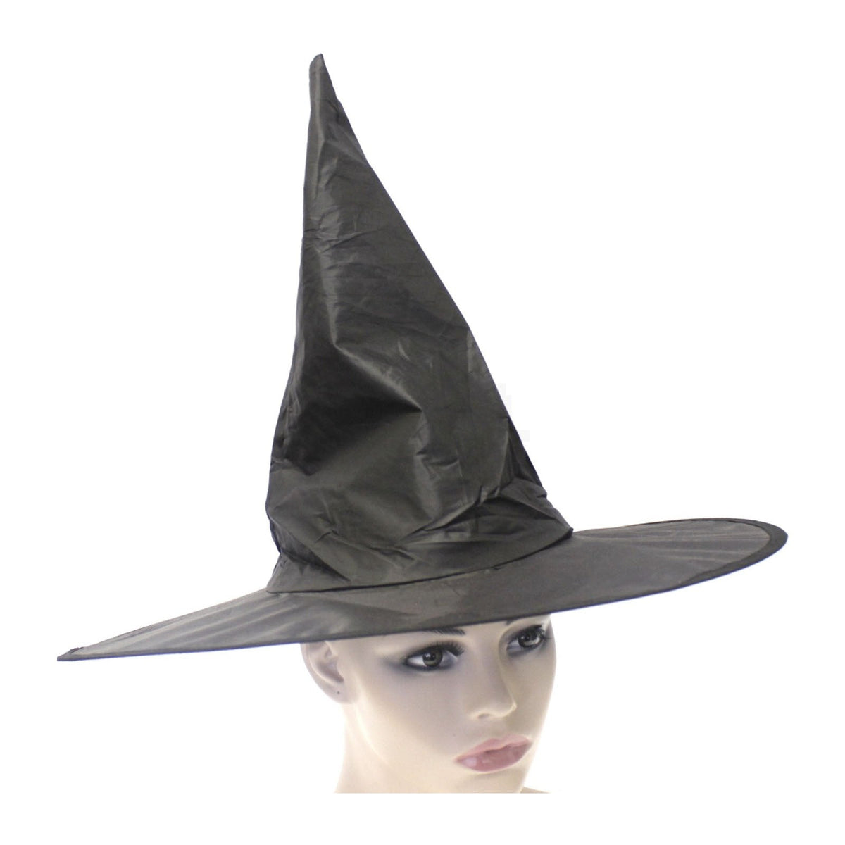Plain Black Witch Hat - Halloween Wizard Costume (Fancy Dress)