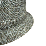 Harris Tweed Failsworth Elgin Made in Britain Trilby Hat - Brown/Grey