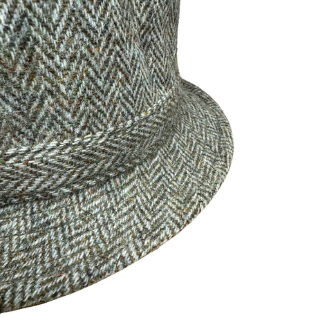 Harris Tweed Failsworth Elgin Made in Britain Trilby Hat - Brown/Grey