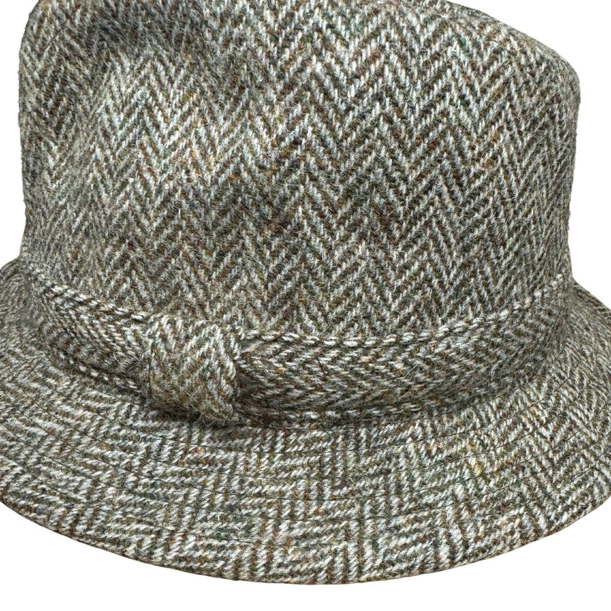Harris Tweed Failsworth Elgin Made in Britain Trilby Hat - Brown/Grey