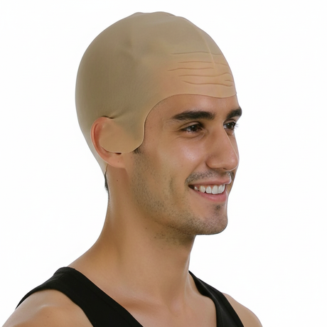 Bald Skinhead Latex Rubber Cap - Wig Cover (Halloween Costume & Fancy Dress)