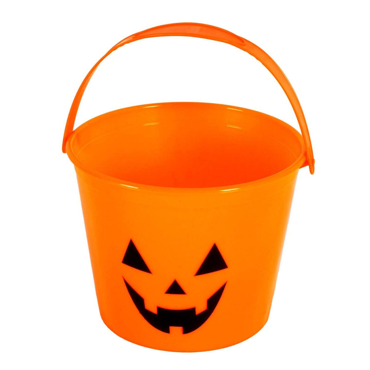 3x Halloween Pumpkin Trick or Treat Bucket Pack - Orange Jack-O-Lantern (14x12cm)