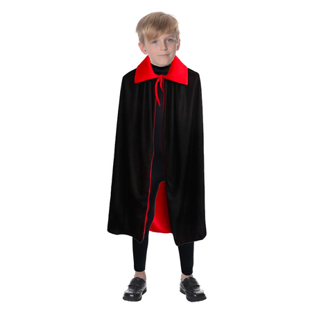 Kids Red/Black Cape - Vampire Cloak/Ghost Costume for Halloween/Fancy Dress Party