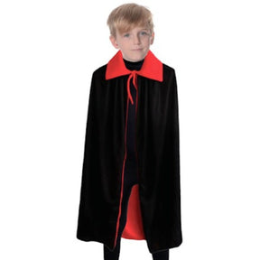 Kids Red/Black Cape - Vampire Cloak/Ghost Costume for Halloween/Fancy Dress Party