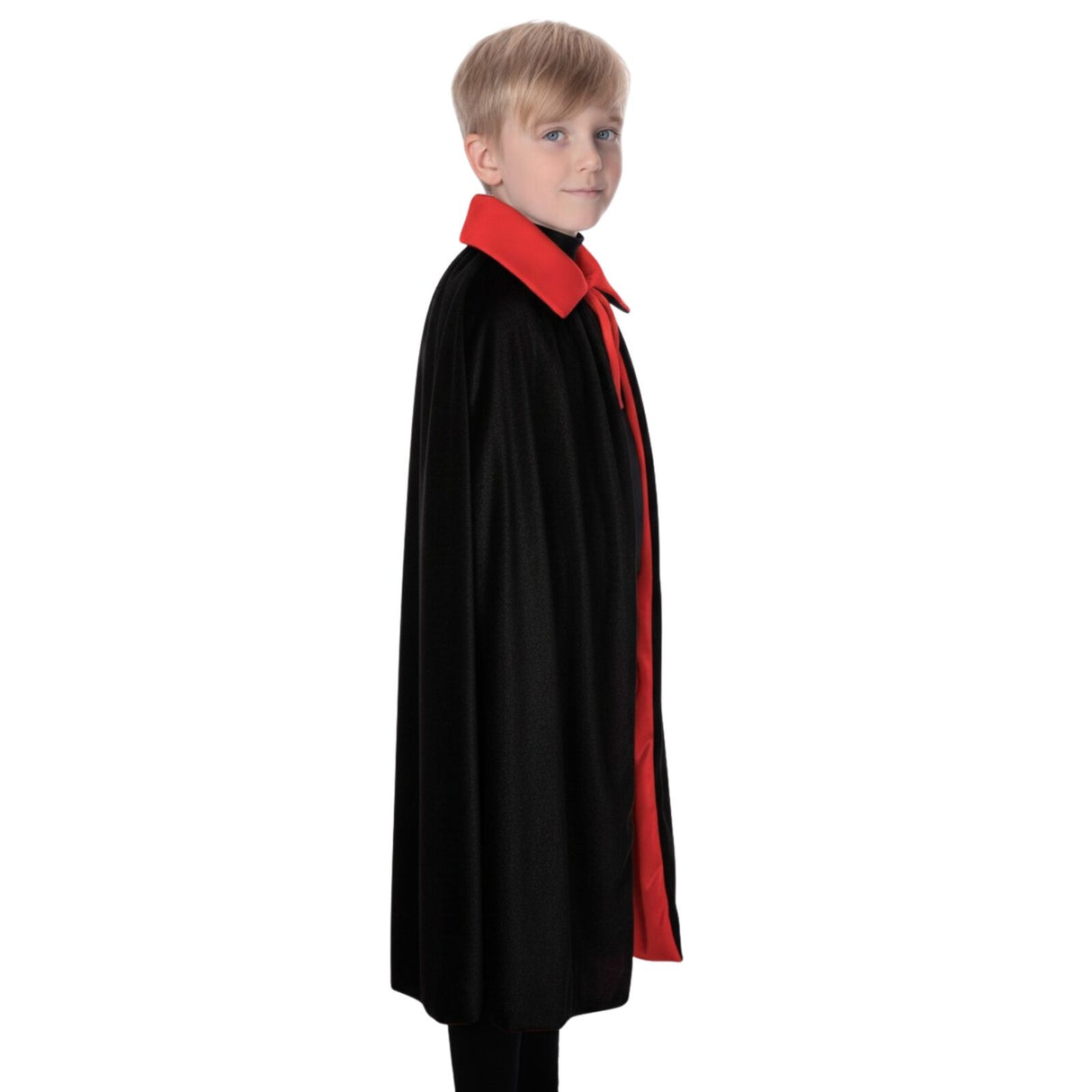 Kids Red/Black Cape - Vampire Cloak/Ghost Costume for Halloween/Fancy Dress Party