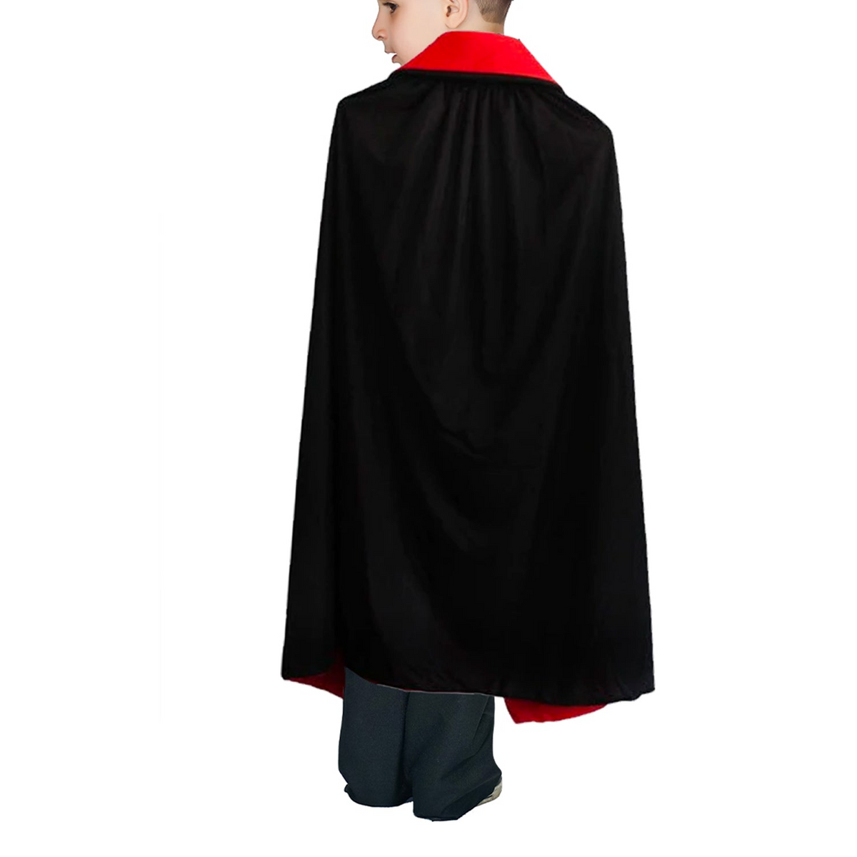 Kids Red/Black Cape - Vampire Cloak/Ghost Costume for Halloween/Fancy Dress Party