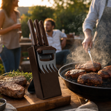 Tramontina Churrasco 5pc BBQ Knife Block Set Stainless Steel in Black
