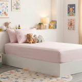 Park Avenue 500TC Natural Bamboo Cotton Fitted Sheet & Pillowcase Set - Peach (Anti-Wrinkle Satin Finish)