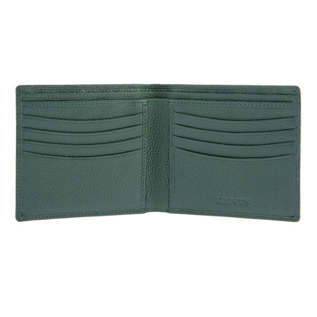 Dents Men's Slim Pebble Grain Leather Bifold Wallet with RFID Blocking - Green