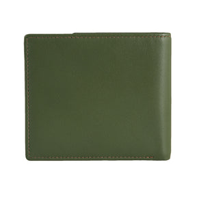 Dents Men's Smooth Nappa Leather Bifold Wallet with RFID Blocking in Olive/Tan