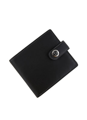Dents Men's Smooth Nappa Leather Bifold Wallet with RFID Blocking and Coin Purse - Black/Slate