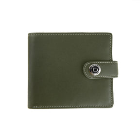 Dents Men's Smooth Nappa Leather Bifold Wallet with RFID Blocking and Coin Purse in Olive/Tan