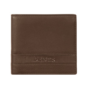 Dents Men's Pebble Grain Leather Bifold Wallet with Coin Purse & 5 Card Pockets - Tan