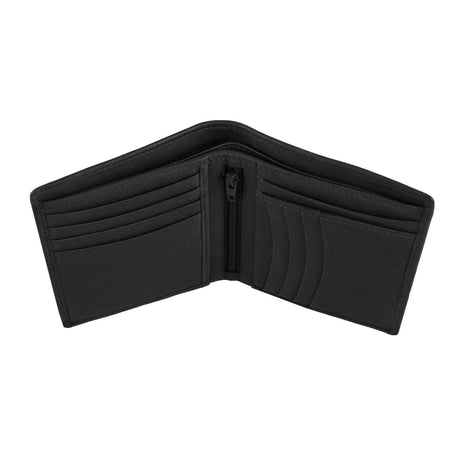 Dents Men's Pebble Grain Leather Bifold Wallet with Coin Purse & 4 Card Pockets - Black