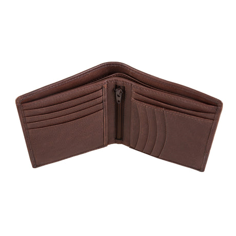 Dents Men's Pebble Grain Leather Bifold Wallet with Coin Purse & 4 Card Pockets - Tan