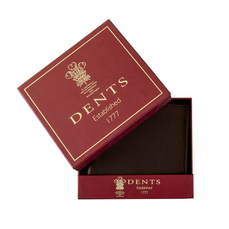 Dents RFID Two-Colour Pebble Grain Leather Bifold Wallet Card Holder - Tan