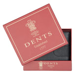 Dents Mens Pebble Grain Leather Bifold Wallet w/ Coin Purse & RFID Blocking - Black/Bordeaux