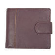 Dents Mens Pebble Grain Leather Bifold Wallet w/ Coin Purse & RFID Blocking - Bordeaux/Light Tan