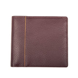 Dents Mens Slim Pebble Grain Leather Bifold Wallet w/ RFID Blocking - Bordeaux/Light Tan