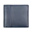 Dents Mens Slim Pebble Grain Leather Bifold Wallet w/ RFID Blocking - Navy/Cognac