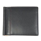 Dents Mens Pebble Grain Leather Bifold Wallet w/ Money Clip & RFID Blocking - Black/Bordeaux