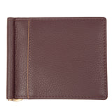 Dents Mens Pebble Grain Leather Bifold Wallet w/ Money Clip & RFID Blocking - Bordeaux/Light Tan