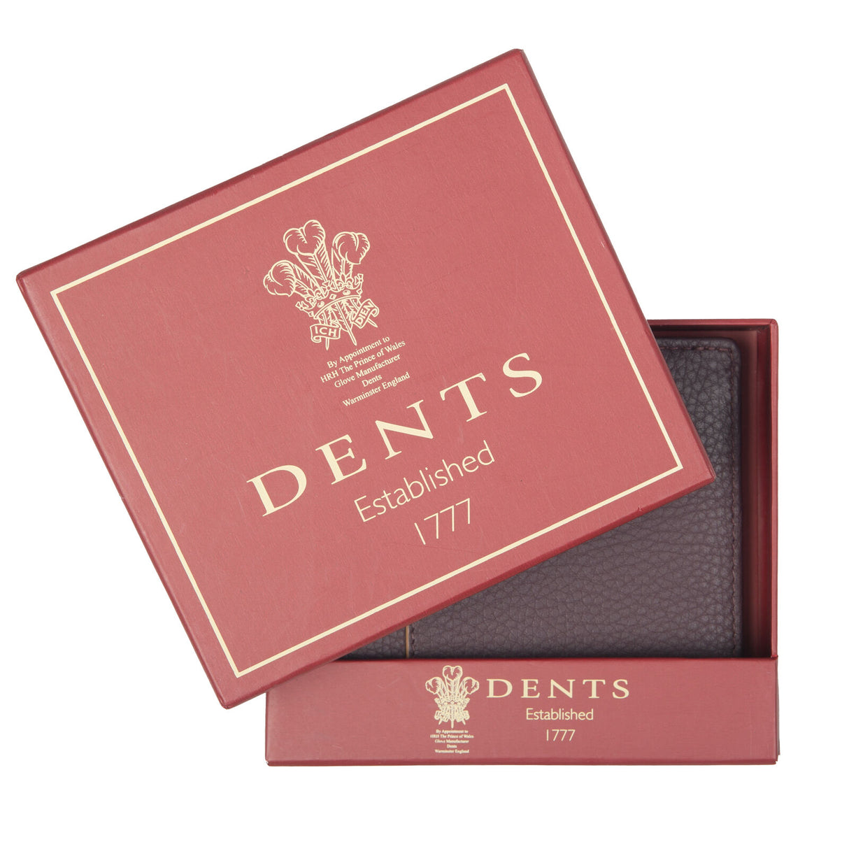 Dents Mens Pebble Grain Leather Bifold Wallet w/ Money Clip & RFID Blocking - Bordeaux/Light Tan