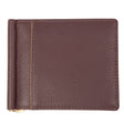 Dents Mens Pebble Grain Leather Bifold Wallet w/ Money Clip & RFID Blocking - Bordeaux/Light Tan