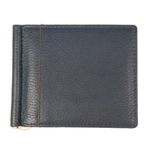 Dents Mens Pebble Grain Leather Bifold Wallet w/ Money Clip & RFID Blocking - Navy/Cognac