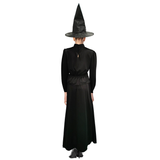Adult Classic Black Wicked Witch Costume - Long Dress & Hat (Book Week & Halloween Fancy Dress)