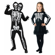 Skeleton Family Costume Set - Adult & Girls Double Headed Halloween Fancy Dress