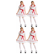 4x Womens Creepy Cursed Doll Group Costume Bulk Pack - Scary Horror Movie Halloween Party Outfit