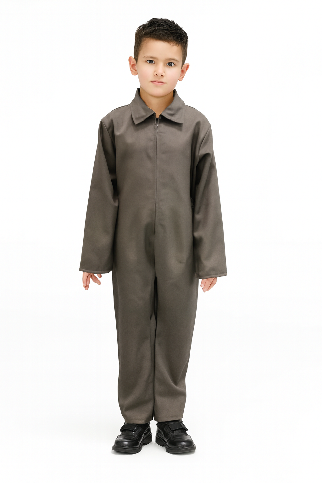 Boys Grey Serial Killer Boilersuit Costume - Scary (Halloween & Fancy Dress)