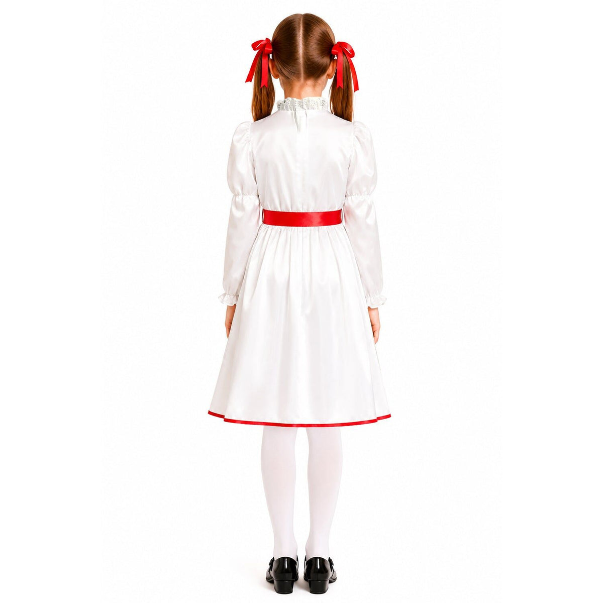 Girls Cursed Doll Costume - Creepy Little Girl Horror Halloween Outfit (Fancy Dress)