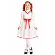 Girls Cursed Doll Costume - Creepy Little Girl Horror Halloween Outfit (Fancy Dress)