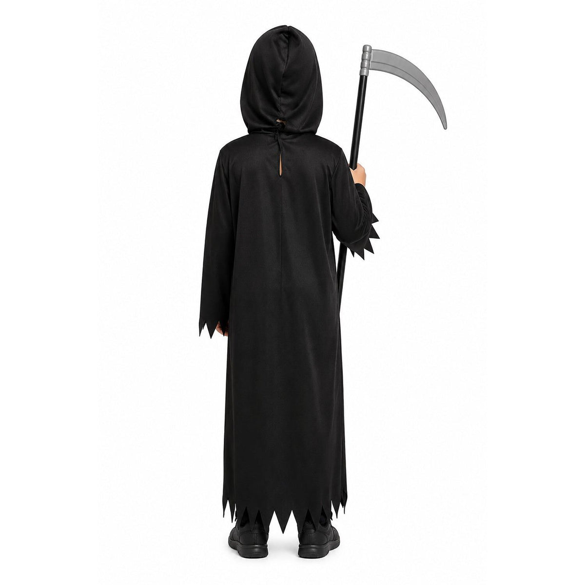 Grim Kids Childrens Reaper Party Costume Halloween Skeleton Full Scary Outfit