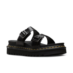 Dr. Martens Womens Myles Slides (Summer Leather Sandals) - Black