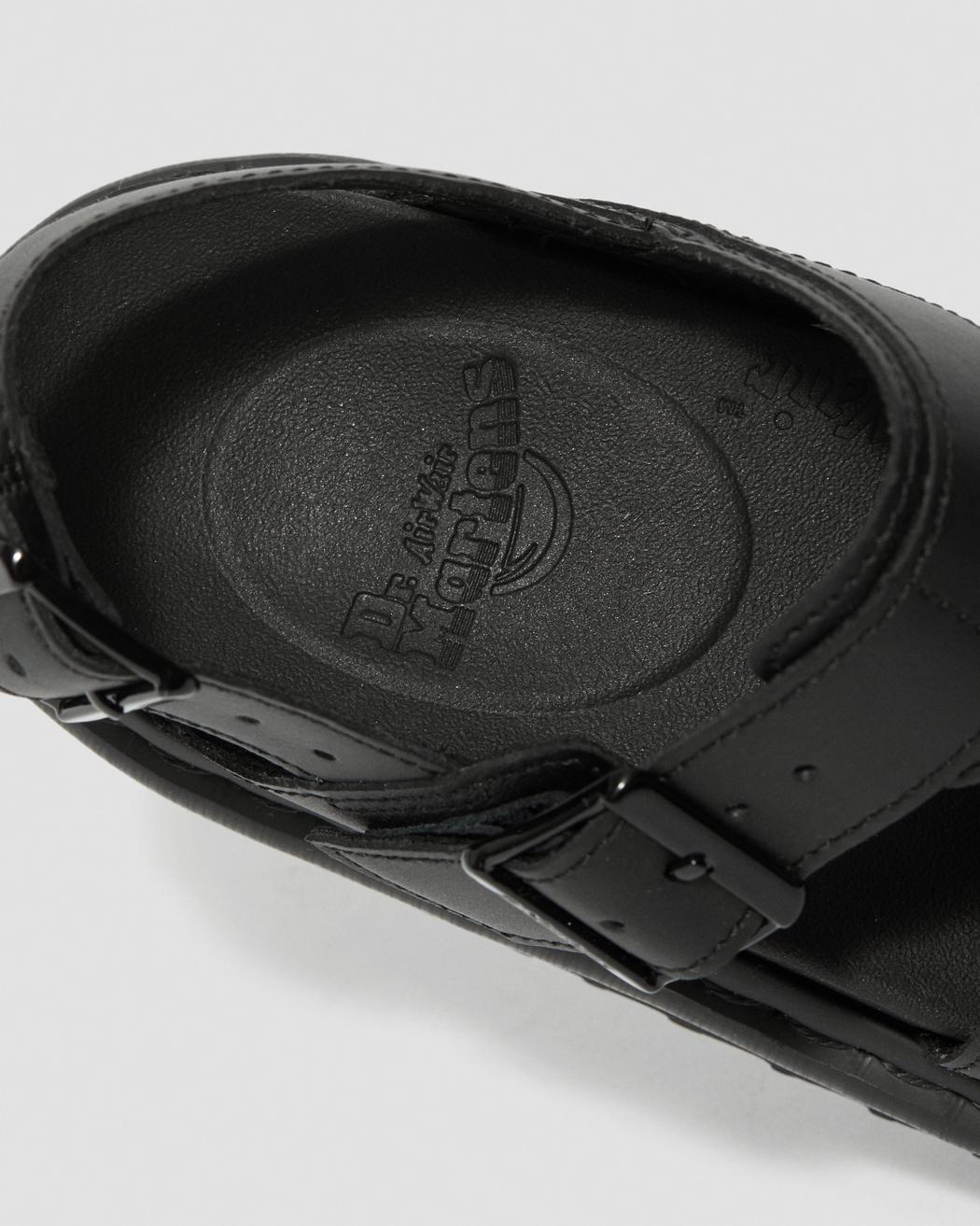 Dr. Martens Womens Voss Sandals Doc Martins Dr Adjustable Summer - All Black